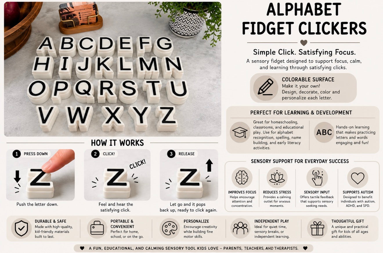 Fidget Alphabet Set (26 Letters)