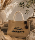 Burlap Handbag -  Autism Advocate